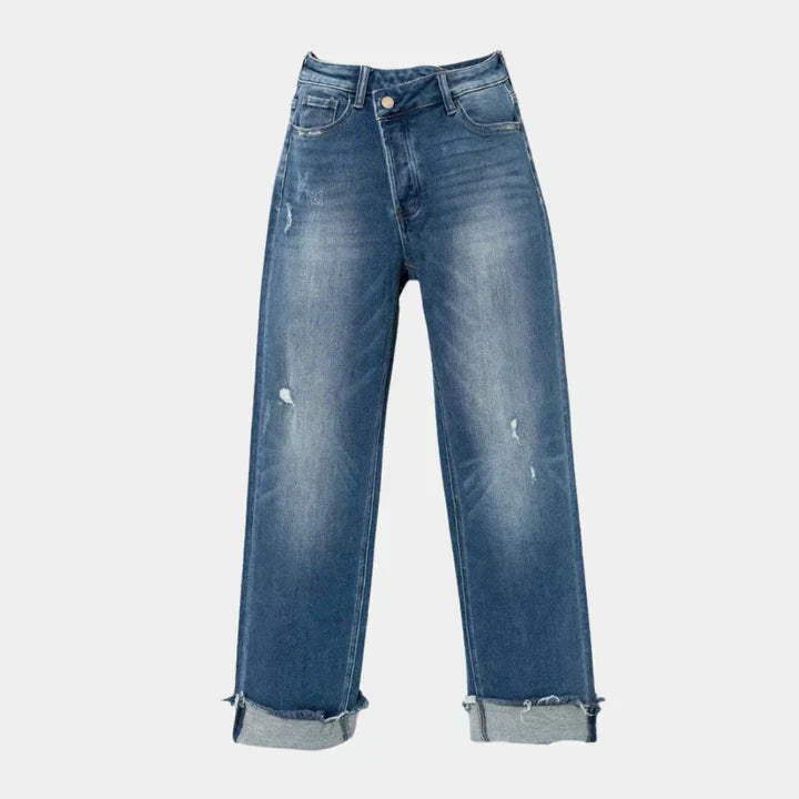 Jonna | Stilfulde og Afslappede Slidte Jeans