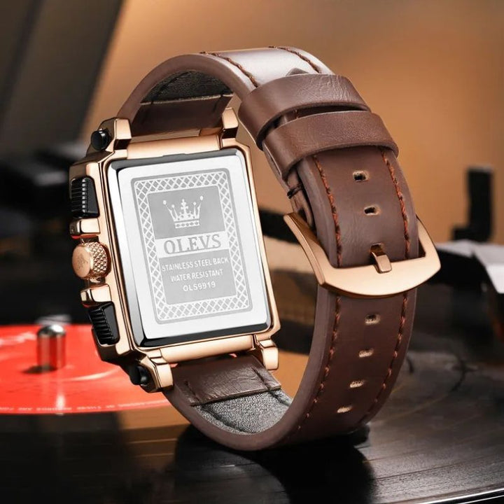 Mode Kvadrat Ur Chronograph