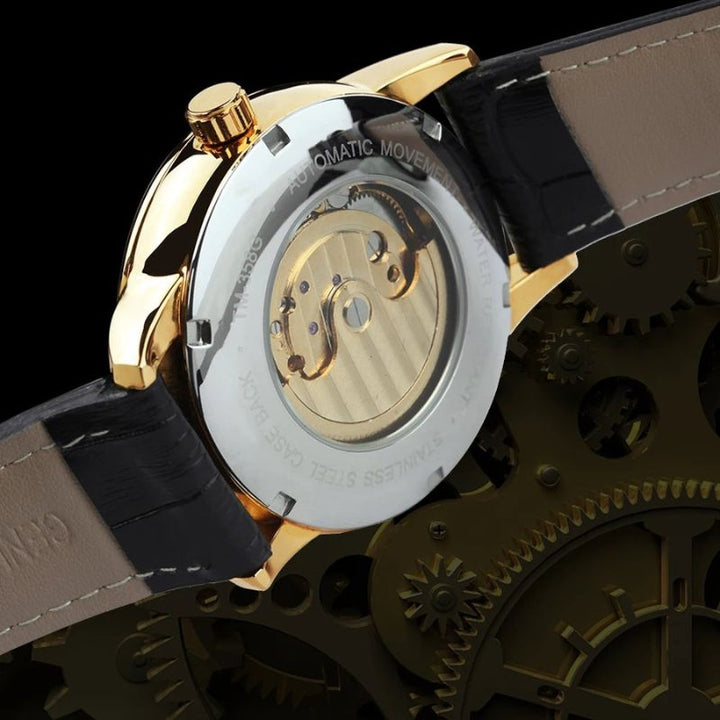 Månefase Skeleton Automatisk Ur