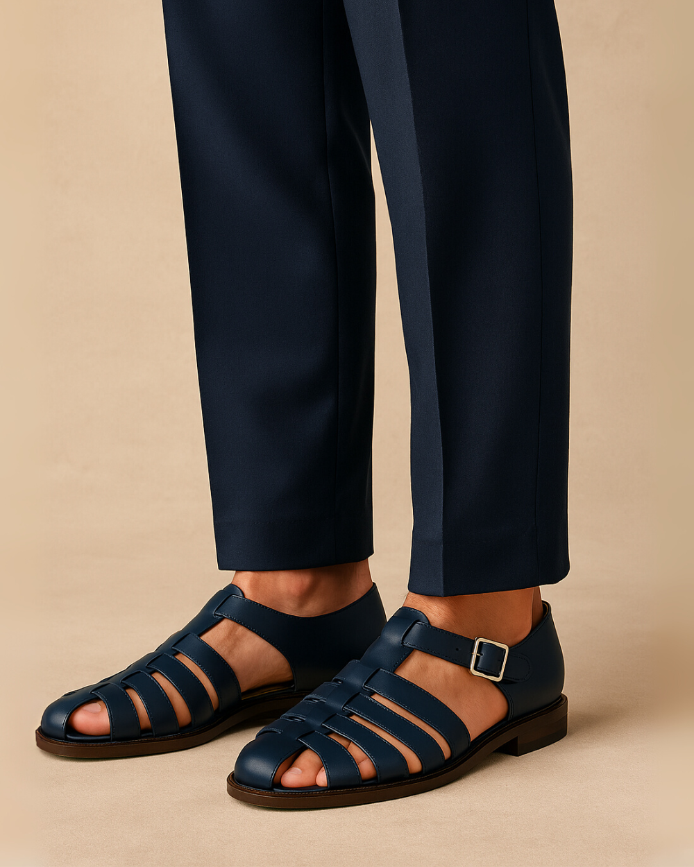 Renaud™ | Elegant lukket sandal med rem og spænde