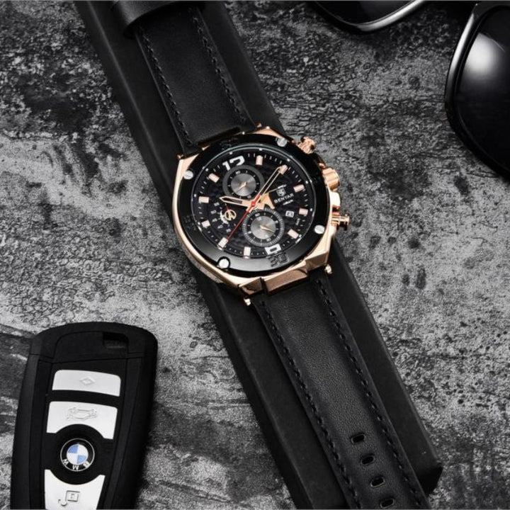 Kvarts Multifunktionel Sport Chronograph Ur