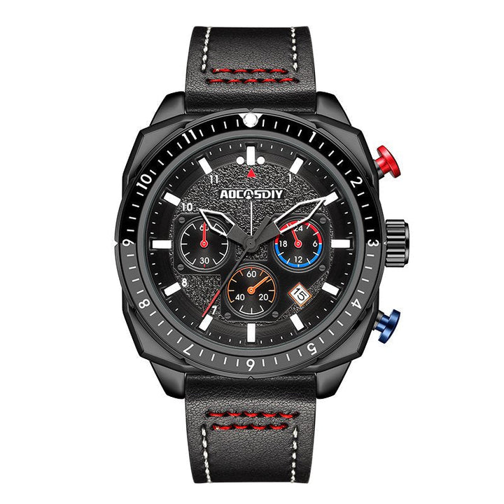 Luksus Chronograph Sport Quartz Ur