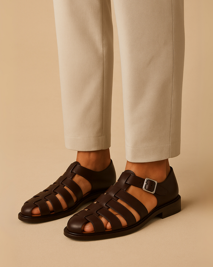 Renaud™ | Elegant lukket sandal med rem og spænde