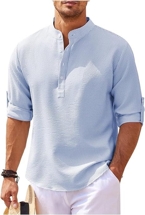 Adrian | Casual Og Stilfuld Sommer Henley-Shirt