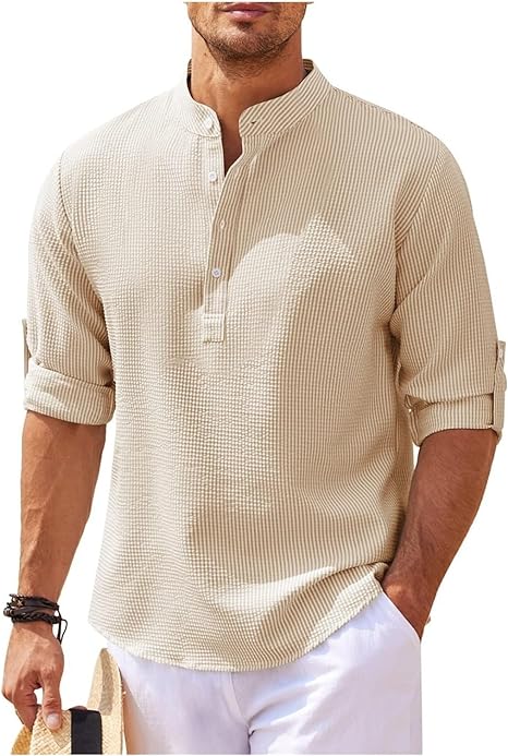 Adrian | Casual Og Stilfuld Sommer Henley-Shirt