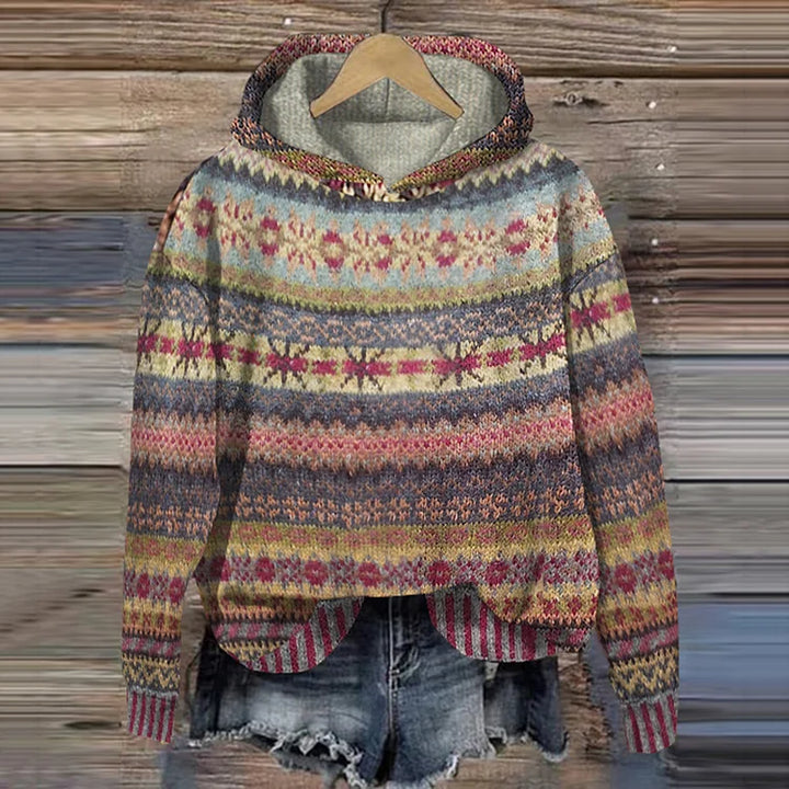 Veyra™ – Retro etnisk hættetrøje