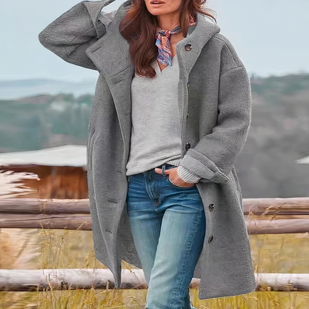 Elodie™ | Stilfuld lang uldfrakke