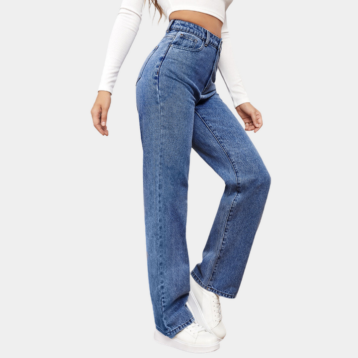 Rosalina | Højtaljede Jeans med Vide Ben