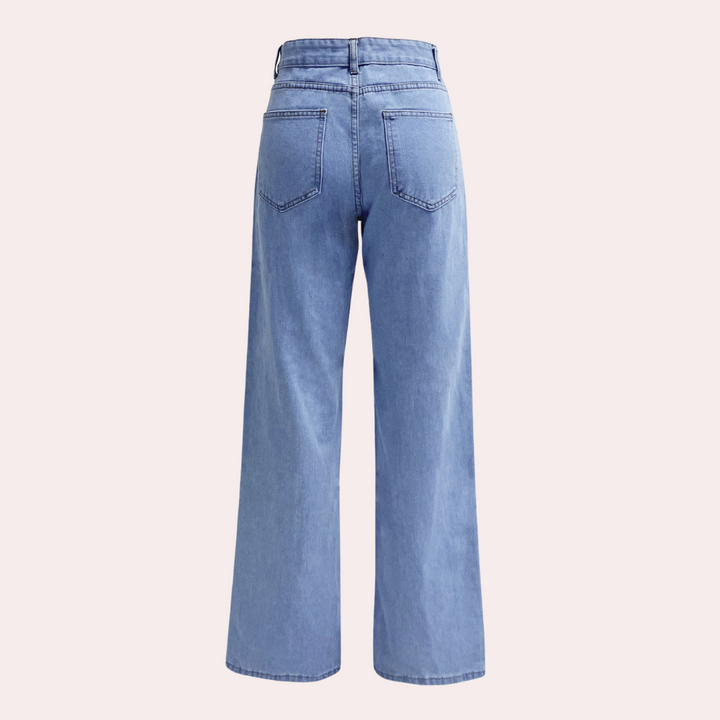 Birthe | Stilfulde jeans med høj talje og brede ben