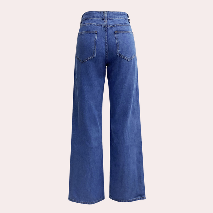 Birthe | Stilfulde jeans med høj talje og brede ben