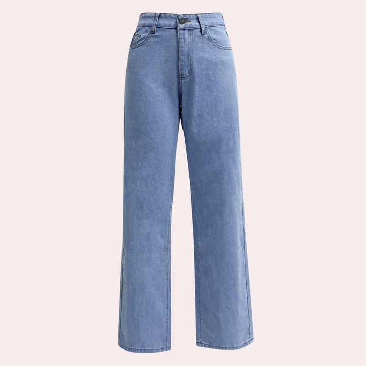 Birthe | Stilfulde jeans med høj talje og brede ben