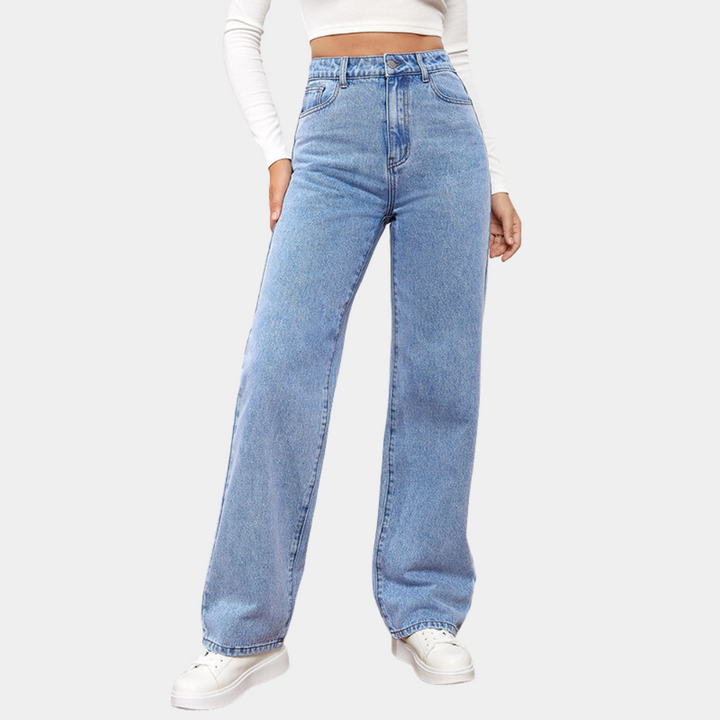 Rosalina | Højtaljede Jeans med Vide Ben