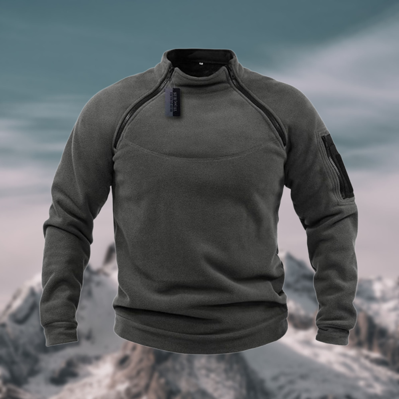 Niels | Herresweater med Lynlås og Varm Strik