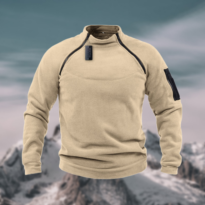 Niels | Herresweater med Lynlås og Varm Strik