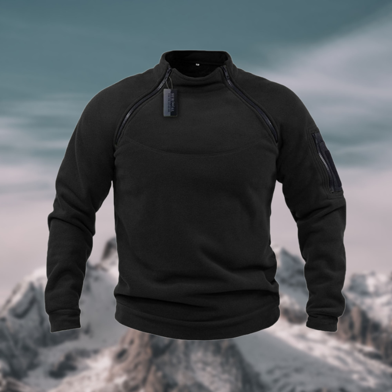 Niels | Herresweater med Lynlås og Varm Strik