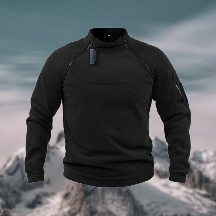 Niels | Herresweater med Lynlås og Varm Strik