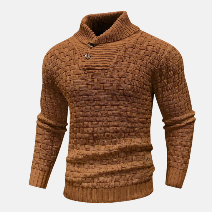 Jochum | Herre Casual Strik Sweater med Knapper
