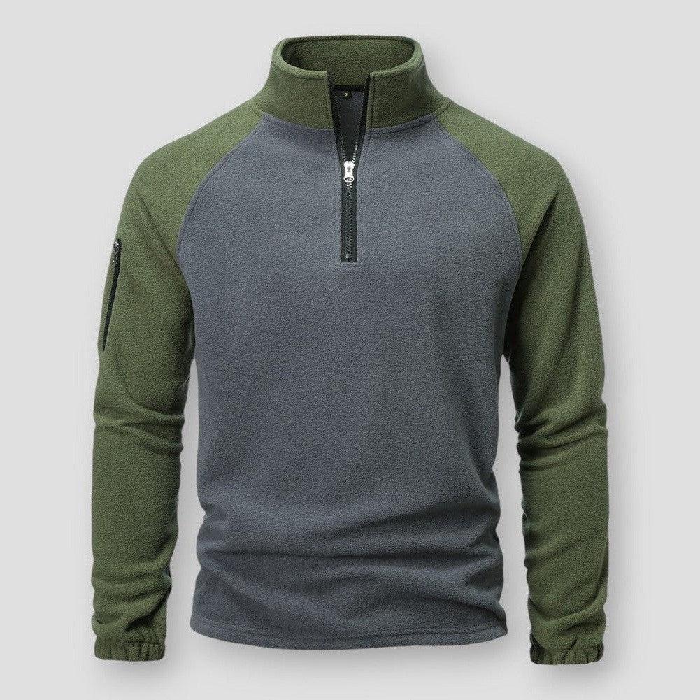 Hemming | Herre Sweatshirt med Lynlås og Kontrastærmer