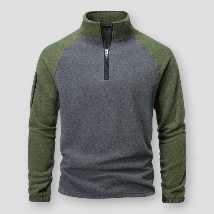 Hemming | Herre Sweatshirt med Lynlås og Kontrastærmer