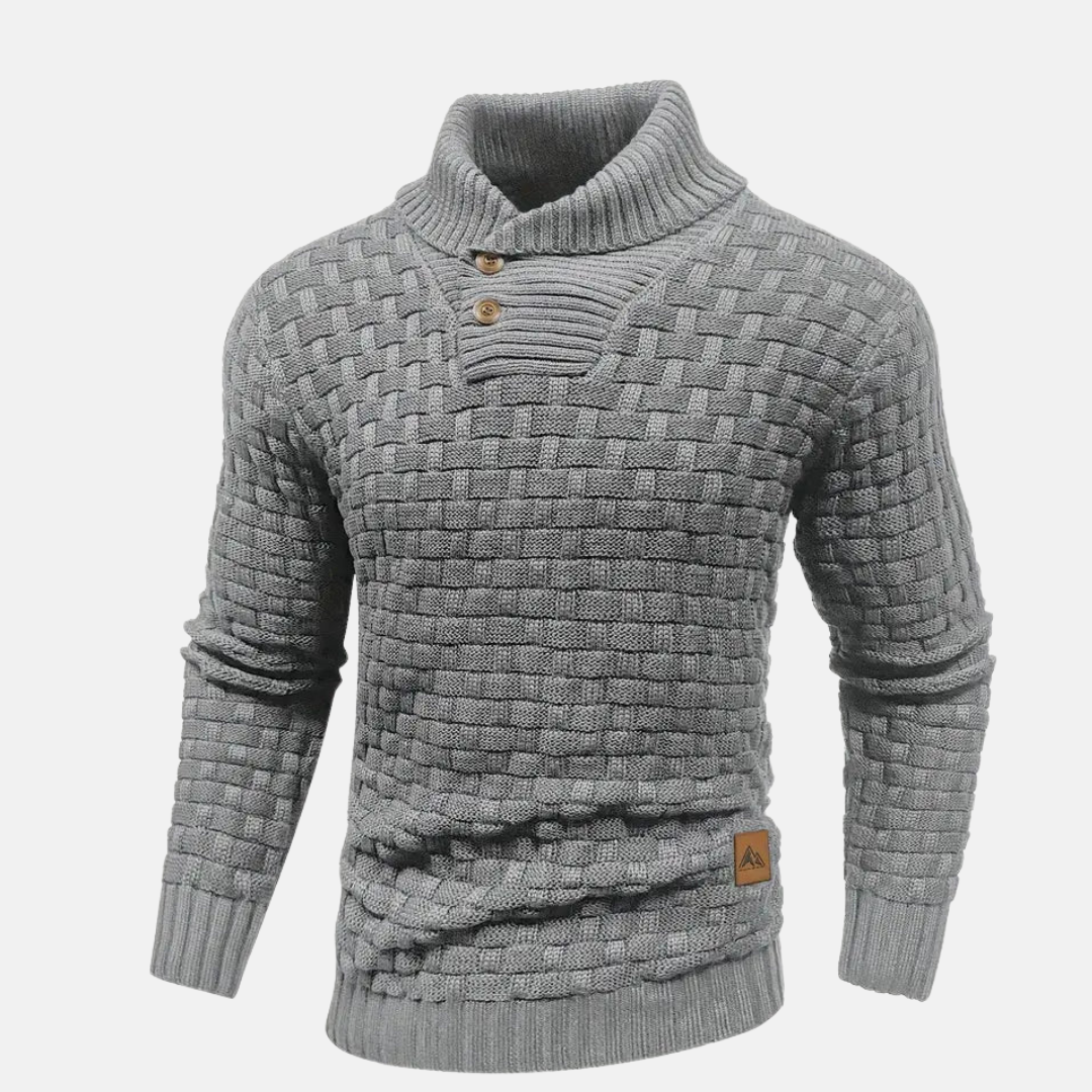 Jochum | Herre Casual Strik Sweater med Knapper