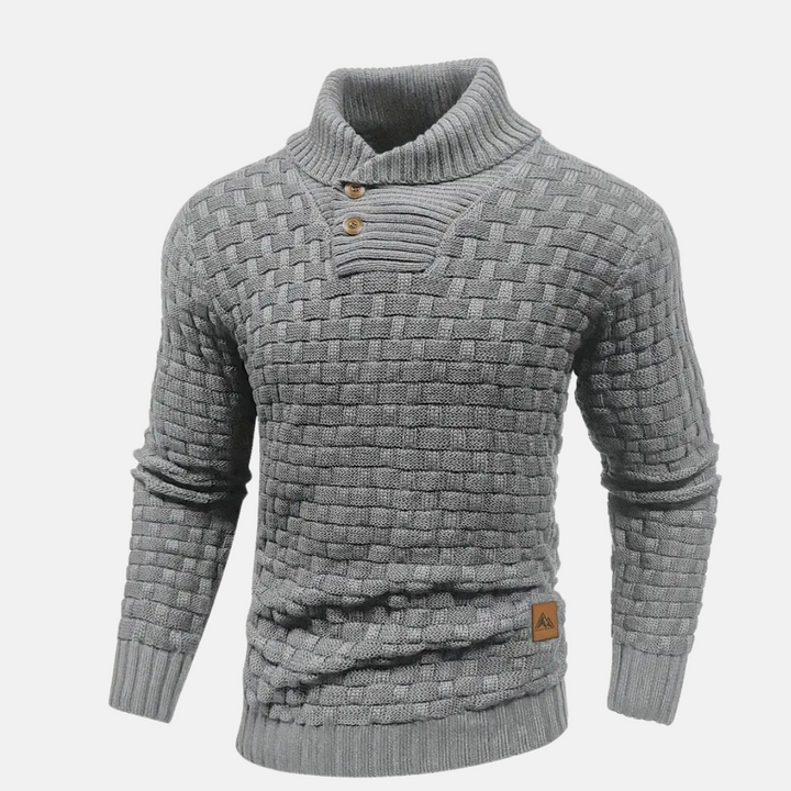 Jochum | Herre Casual Strik Sweater med Knapper