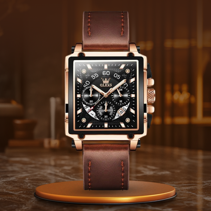 Mode Kvadrat Ur Chronograph
