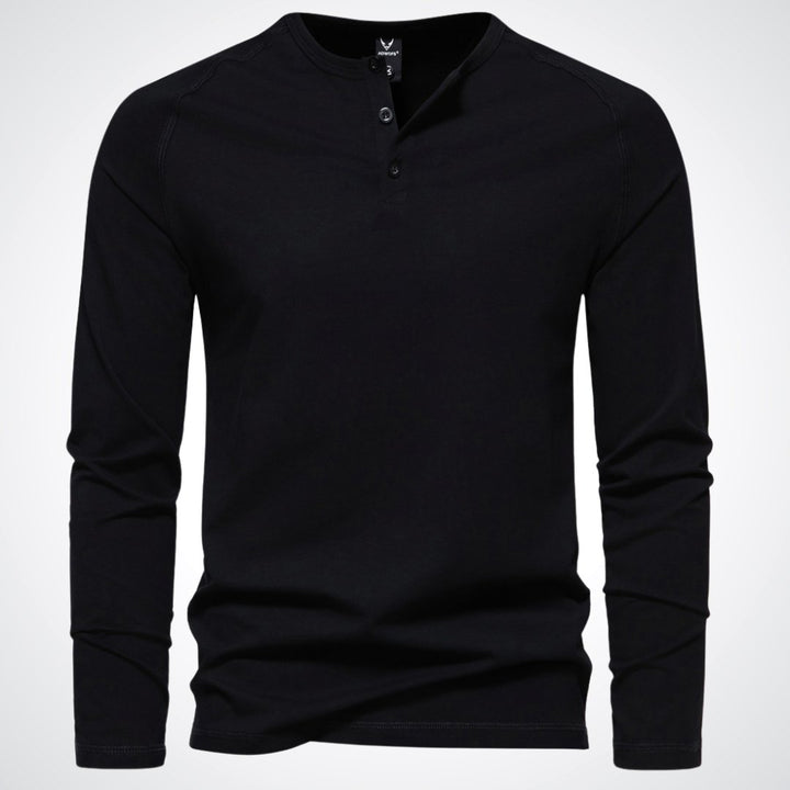 Joachim | Herre Casual Langærmet Henley Shirt