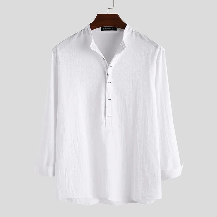 Rasmus | Stilfuld Casual Mandarin Skjorte