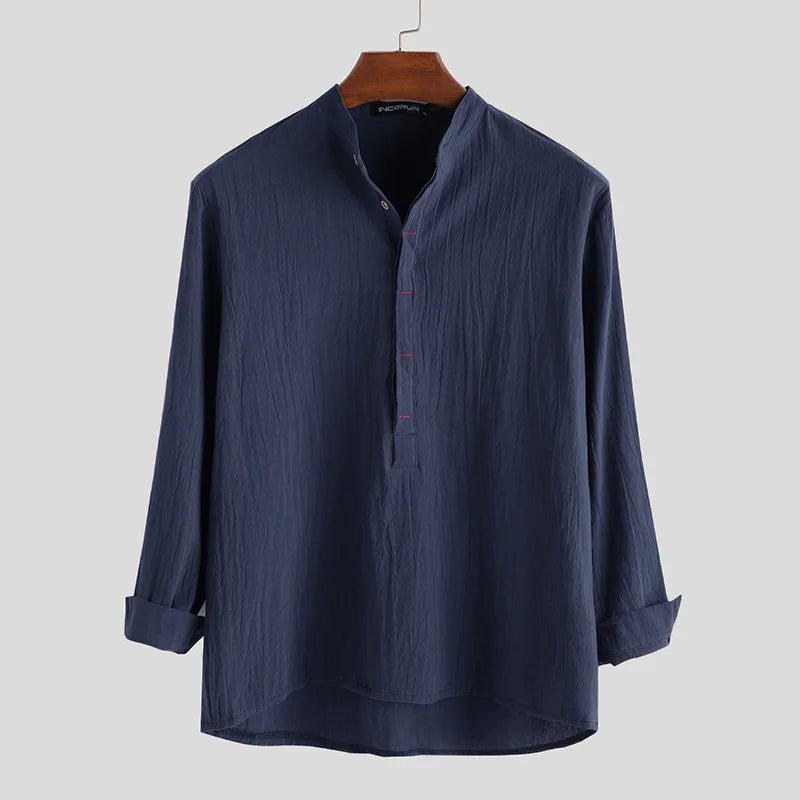 Rasmus | Stilfuld Casual Mandarin Skjorte