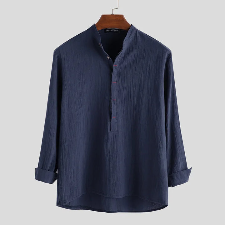 Rasmus | Stilfuld Casual Mandarin Skjorte