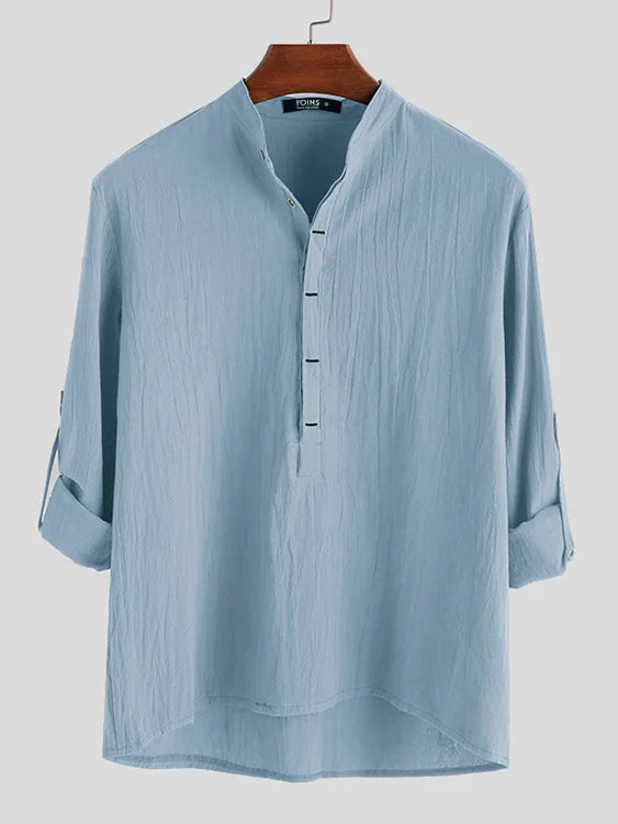 Rasmus | Stilfuld Casual Mandarin Skjorte