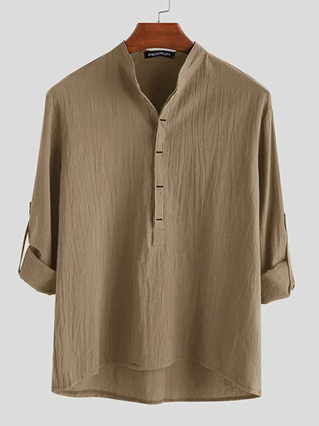 Rasmus | Stilfuld Casual Mandarin Skjorte
