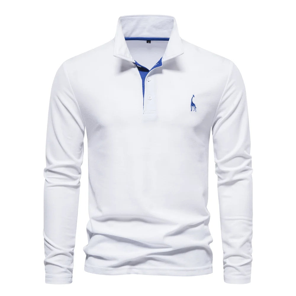 Birk | Langærmet Poloshirt til Herrer med Knapper