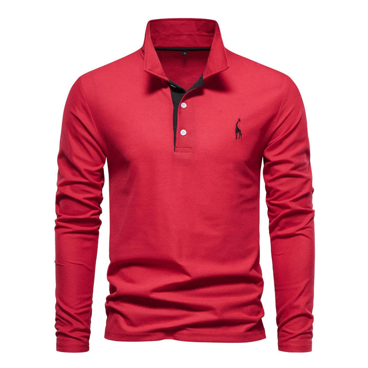 Birk | Langærmet Poloshirt til Herrer med Knapper