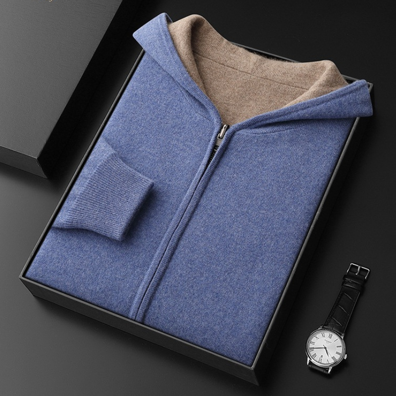 Norbert | Herre Fleece Hoodie med Lynlås