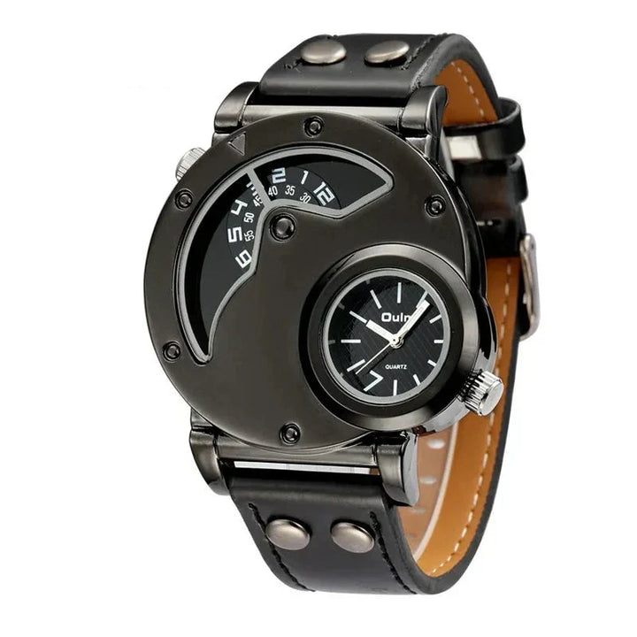 Luksus Dual Time Quartz Ur