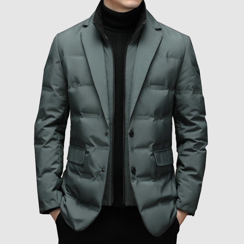 Magnus | Herre Dynejakke-Blazer Med Knaplukning