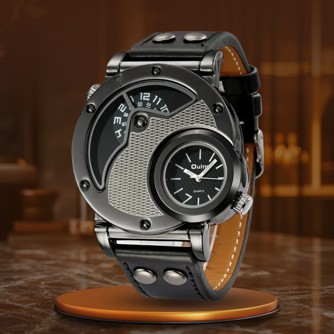 Luksus Dual Time Quartz Ur