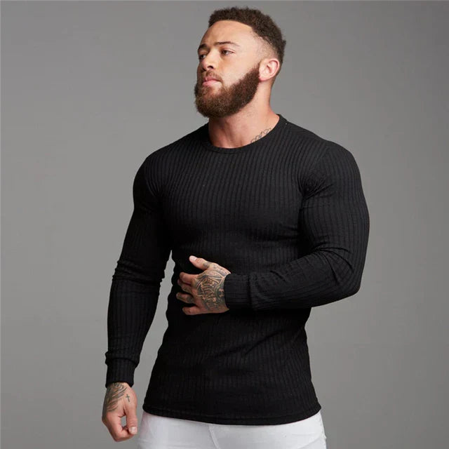 Benny | Herreskjorte med Ribstrik og Slim Fit