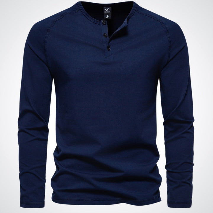 Joachim | Herre Casual Langærmet Henley Shirt