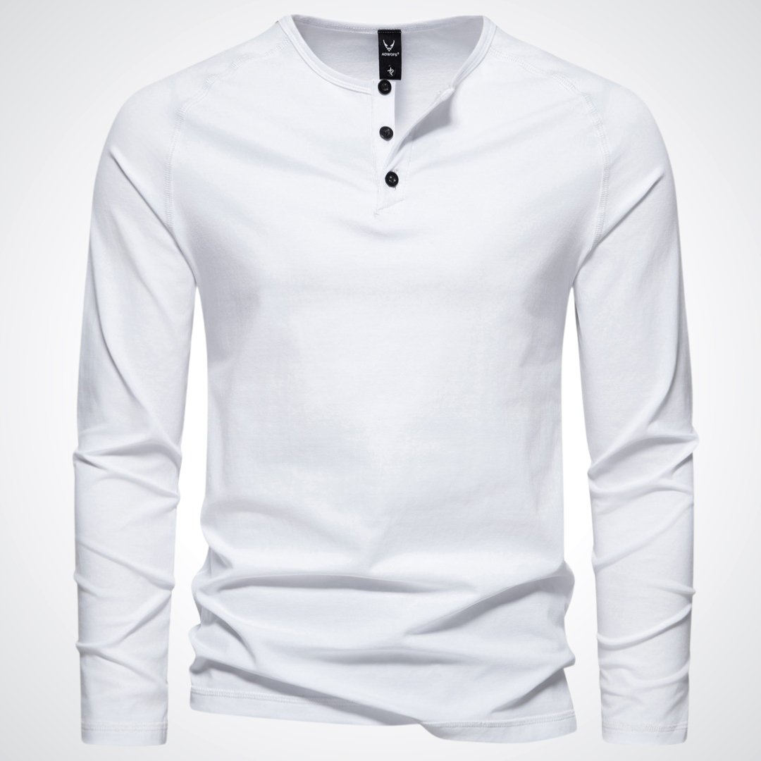 Joachim | Herre Casual Langærmet Henley Shirt