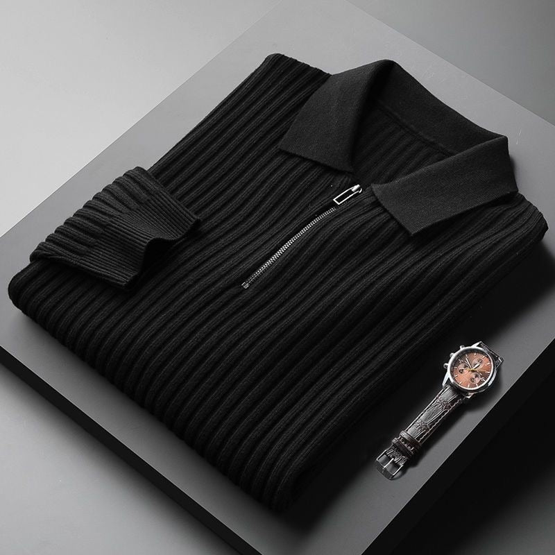 Eilert | Herre Pullover med Lynlås og Krave