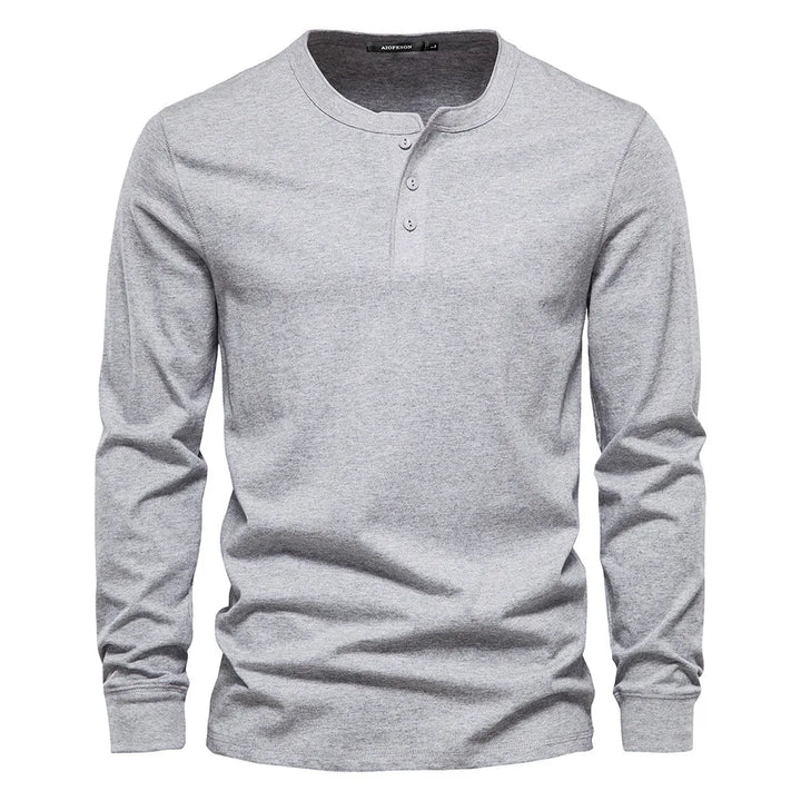 Lorenz | Stilfuld Og Behagelig Langærmet Henley-Shirt