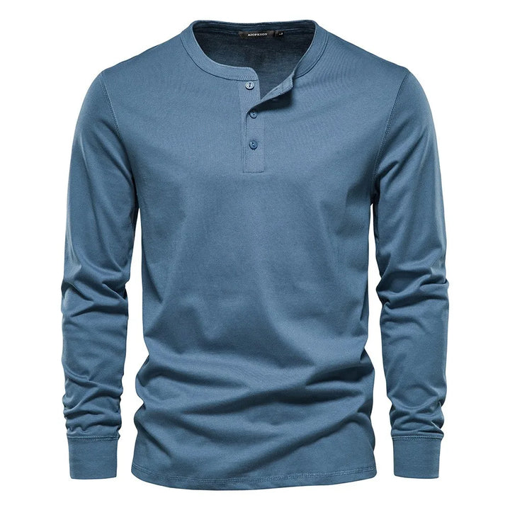 Lorenz | Stilfuld Og Behagelig Langærmet Henley-Shirt
