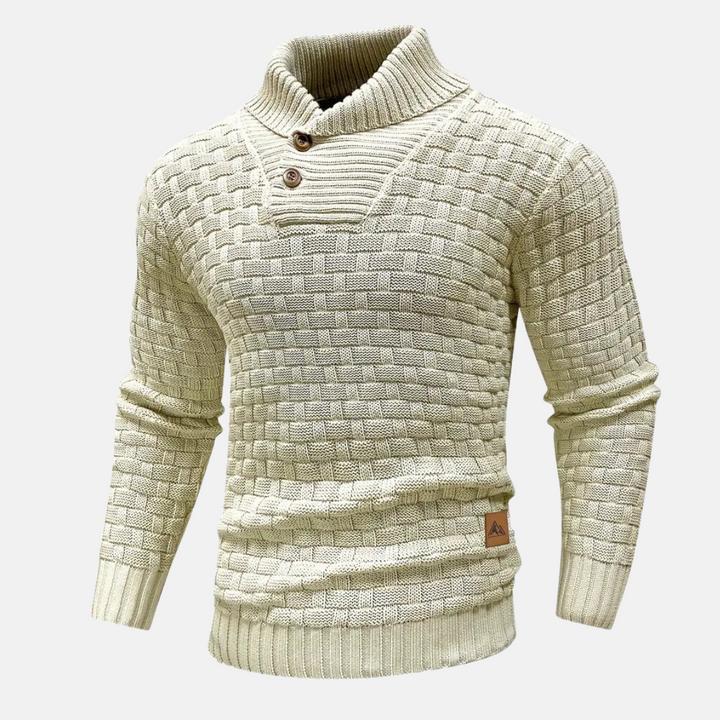 Jochum | Herre Casual Strik Sweater med Knapper