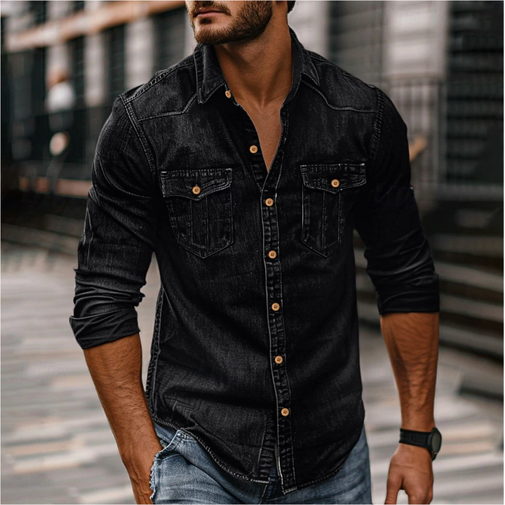 Andreas | Afslappet Og Stilfuld Denimskjorte Til Mænd
