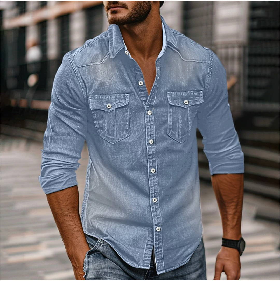 Andreas | Afslappet Og Stilfuld Denimskjorte Til Mænd