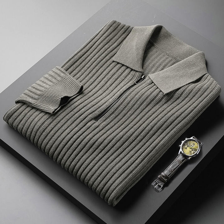 Eilert | Herre Pullover med Lynlås og Krave