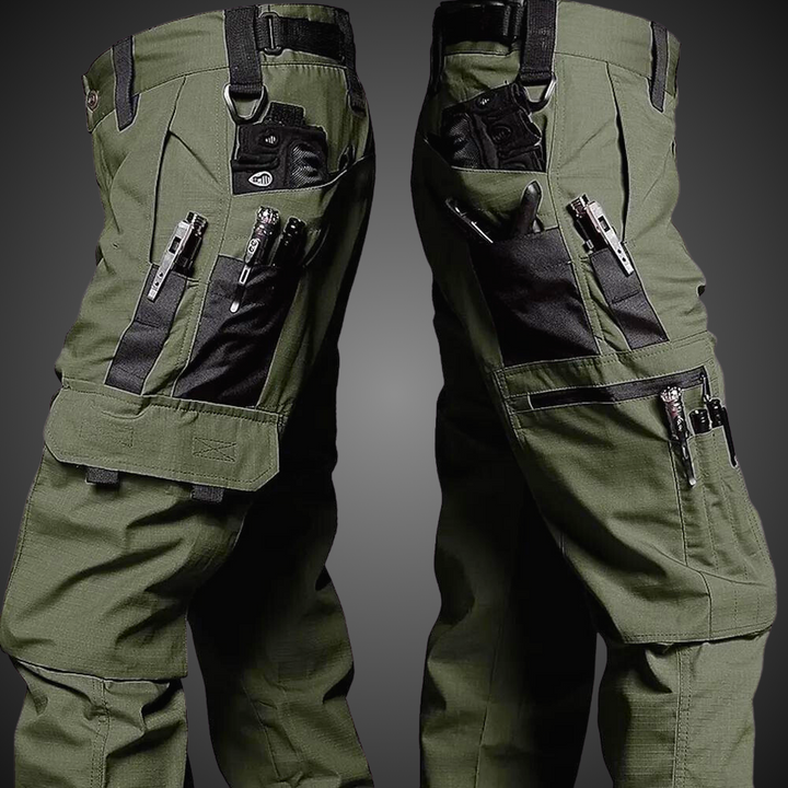 Knud | Herre Camo Cargo Bukser Med Flere Lommer