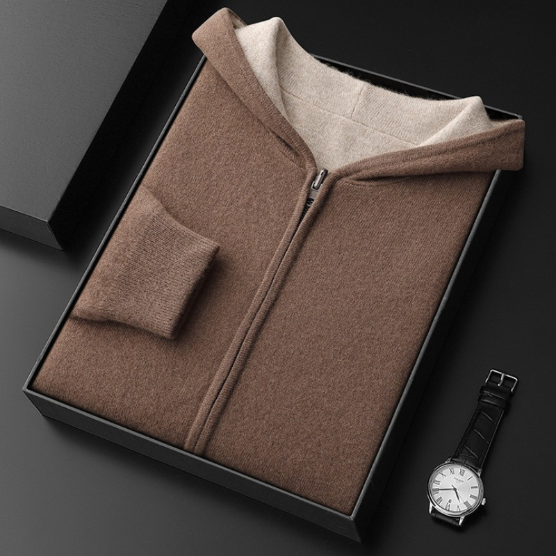 Norbert | Herre Fleece Hoodie med Lynlås